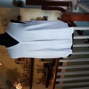 Lands End Womens White Sleeveless Top